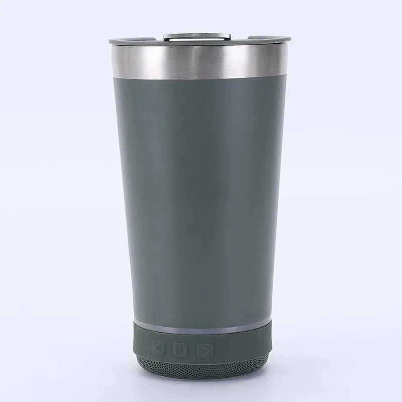 Bluetooth Audio Stainless Steel Travel Mug – 16oz