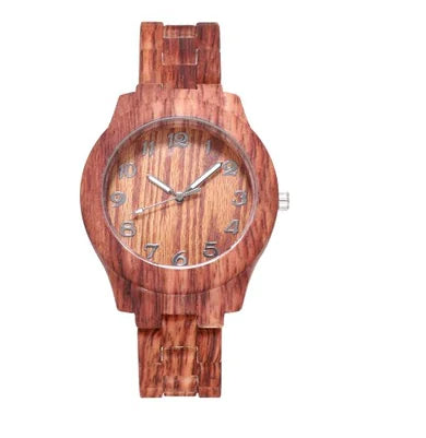 Couple Fashion Quartz Watches with Wood Grain Design