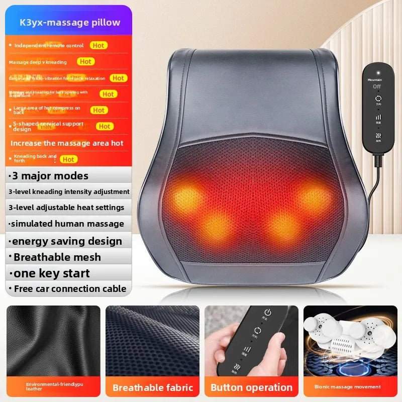 Cervical Massage Pillow, Full Body Intelligent Car Massage Pillow, Household Shoulder and Neck Massage Instrument