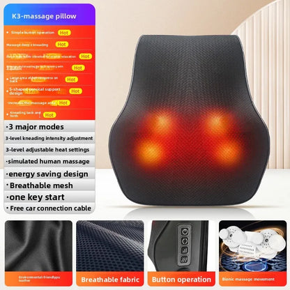 Cervical Massage Pillow, Full Body Intelligent Car Massage Pillow, Household Shoulder and Neck Massage Instrument