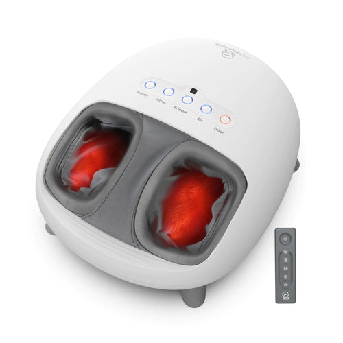 COMFIER Shiatsu Foot Massager with Heat Kneading and Vibration Massage Electric Heated Foot Massager for Neuropathy Plantar Fasciitis Feet Massager for Mom Dad Elder-Home Office Use