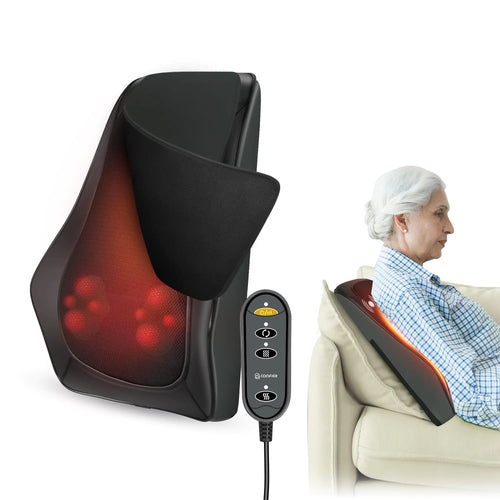 COMFIER Back Massager with Heat3D Deep Kneading Shiatsu Neck and Back Massager with Vibration & Heat Neck Back Massage Pillow as Gift for Women Men-Home Office Use